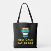 Kalm eten en eieren houden tote bag (Achterkant)