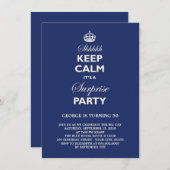 Kalm Funny Milestone Surprise Birthday Kaart (Voorkant / Achterkant)