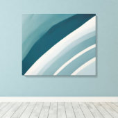 Kalm gebogen minimalistische boog - Abstracte muur Canvas Afdruk (Insitu (Houten vloer))