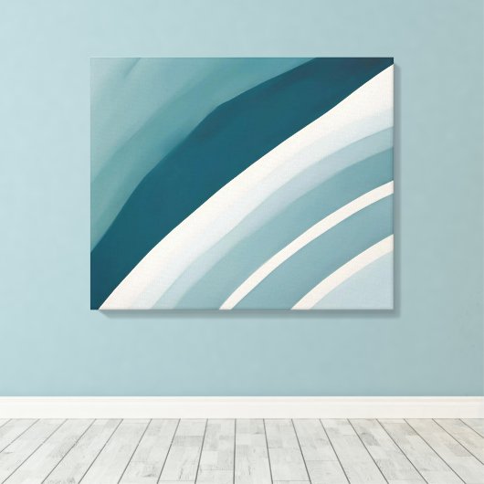 Kalm gebogen minimalistische boog - Abstracte muur Canvas Afdruk (Insitu (Houten vloer))