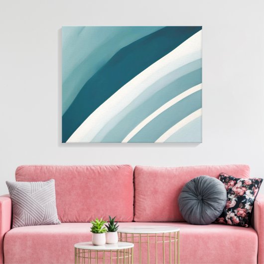 Kalm gebogen minimalistische boog - Abstracte muur Canvas Afdruk (Insitu (Woonkamer))