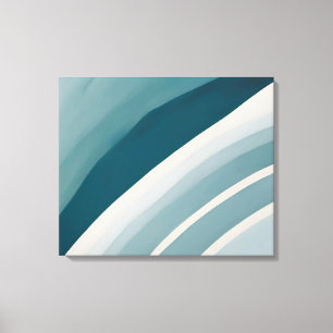 Kalm gebogen minimalistische boog - Abstracte muur Canvas Afdruk