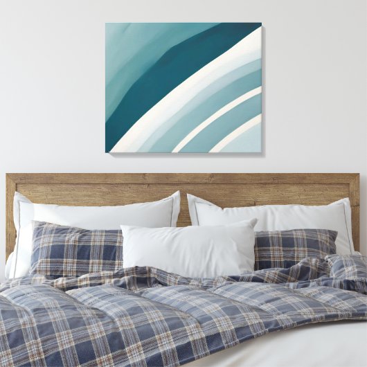 Kalm gebogen minimalistische boog - Abstracte muur Canvas Afdruk (Insitu (Slaapkamer))