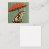 Kalm & gecomponeerd: Minimalistische regendruppelk Notitiekaartje (Voorkant / Achterkant)