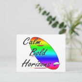Kalm gedurfde horizonten surfen feestdagenkaart (Staand voorkant)