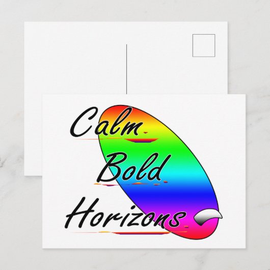 Kalm gedurfde horizonten surfen feestdagenkaart (Voorkant / Achterkant)