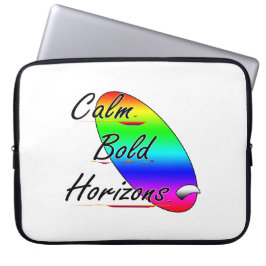 Kalm gedurfde horizonten surfen laptop sleeve