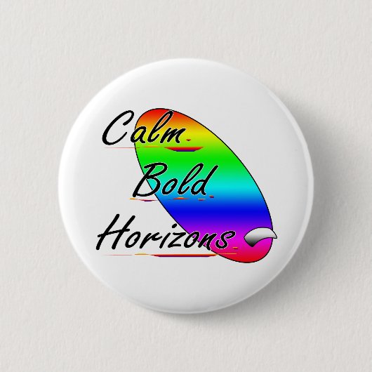 Kalm gedurfde horizonten surfen ronde button 5,7 cm (Voorkant)