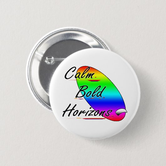 Kalm gedurfde horizonten surfen ronde button 5,7 cm (Voorkant /achterkant)