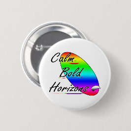 Kalm gedurfde horizonten surfen ronde button 5,7 cm