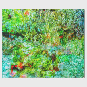 Kalm geel abstract inpakpapier, Ontspannen kunst Cadeaupapier