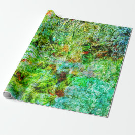 Kalm geel abstract inpakpapier, Ontspannen kunst Cadeaupapier