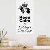 Kalm gehakt jaar kiezen Poster kleur (Keuken)