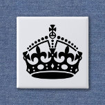 Kalm gekweekte Sjabloon houden Vierkante Button 5,1 Cm<br><div class="desc">De kalm houden en de kroon dragen. Resize bij zal en voeg uw eigen tekst toe - maak uw eigen uniek Levenskalm en. . .</div>