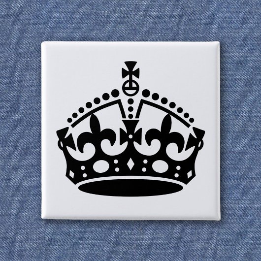 Kalm gekweekte Sjabloon houden Vierkante Button 5,1 Cm