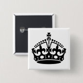 Kalm gekweekte Sjabloon houden Vierkante Button 5,1 Cm (Voorkant /achterkant)