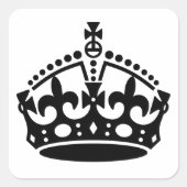 Kalm gekweekte Sjabloon houden Vierkante Sticker (Voorkant)