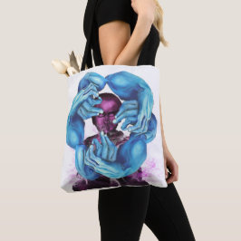 Kalm gemoed beschermende handen tote bag