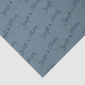 Kalm geraffineerd steenblauw & marineblauw schrift tissuepapier (Detail)