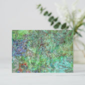 Kalm groen abstracte uitnodiging, Coziest rustig g Kaart (Staand voorkant)