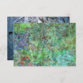 Kalm groen abstracte uitnodiging, Coziest rustig g Kaart (Voorkant / Achterkant)