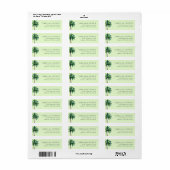 Kalm groene palmbomen in pastel tint etiket (Full Sheet)