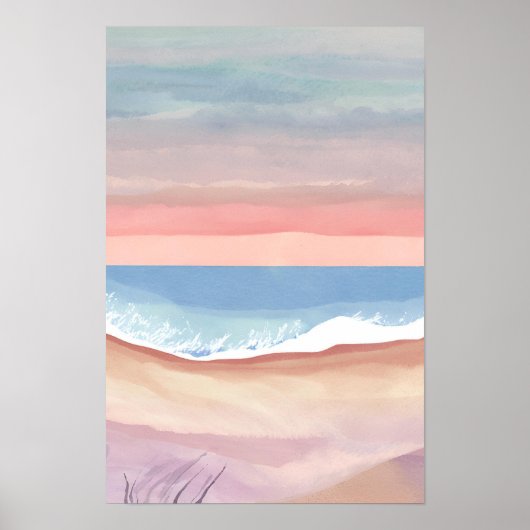 Kalm gulf van amerika strand scene poster (Voorkant)