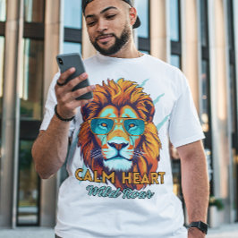 Kalm Hart, Wilde Brul – Leeuw Energie Motiverend T T-shirt