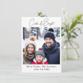 Kalm & helder | Afbeelding gepersonaliseerde kerst Feestdagenkaart (Staand voorkant)