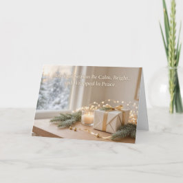 Kalm & Helder Vreedzame Kerstgroet Bedankkaart