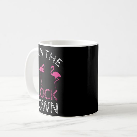 Kalm het roze flamingo Summer Gift. Koffiemok (Voorkant links)