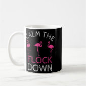 Kalm het roze flamingo Summer Gift. Koffiemok (Links)