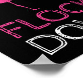 Kalm het roze flamingo Summer Gift. Poster (Hoek)