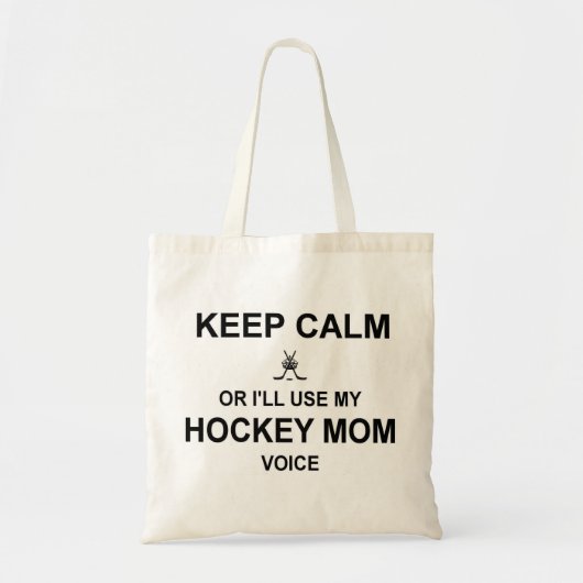 Kalm ~ Hockey mama Canvas tas houden (Voorkant)