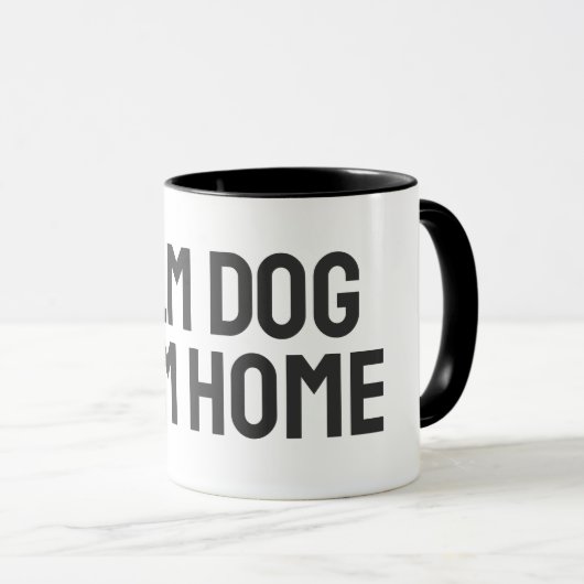 Kalm Hond Kalm Thuis – Minimalistische Bewuste Hon Mok (Voorkant rechts)