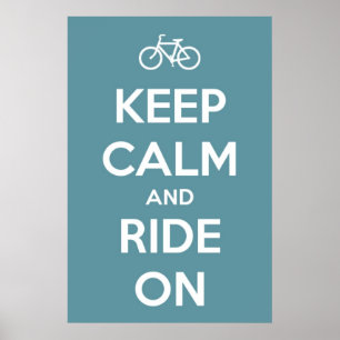 Kalm houden aan blauw Poster