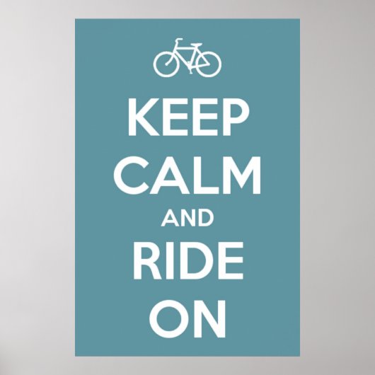 Kalm houden aan blauw Poster (Voorkant)