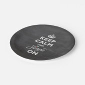 Kalm houden aan Chalkboard Funny Holiday Papieren Bordje (Gekanteld)