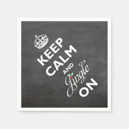Kalm houden aan Chalkboard Funny Holiday Servetten