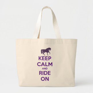 Kalm houden aan paardenraces grote tote bag