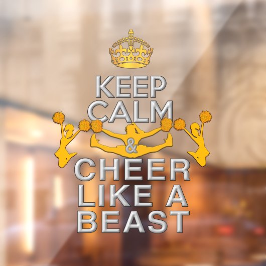 Kalm houden als een beest raamsticker (Vel 2)