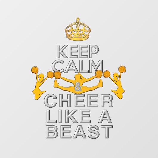 Kalm houden als een beest raamsticker (Vel)