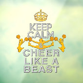 Kalm houden als een beest raamsticker (Vel 3)