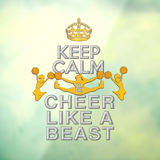 Kalm houden als een beest raamsticker (Vel 3)