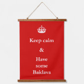 kalm houden - Baklava Hangend Wandkleed (Voorkant)