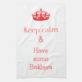 kalm houden - Baklava Theedoek (Verticaal)