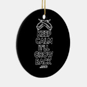 Kalm houden: Barber Shop Humor Keramisch Ornament (Rechts)