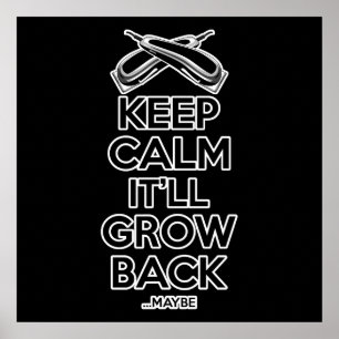 Kalm houden: Barber Shop Humor Poster