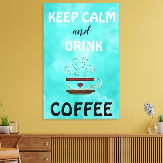 Kalm houden canvas afdruk (Insitu (Woonkamer))