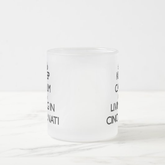 Kalm houden door in Cincinnati te wonen Matglas Koffiemok (Center)